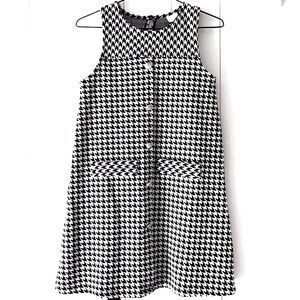 Zara Girl’s Houndstooth with Gold Buttons Dress Size 13 / 14